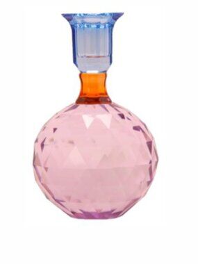 C'Est Bon CB301.991.107 Crystal candle holder, violet, amber, cobolt, NIB